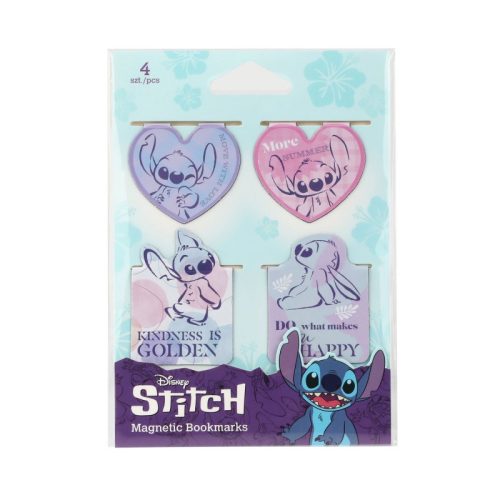 Stitch mágneses könyvjelző, 4 db/csomag