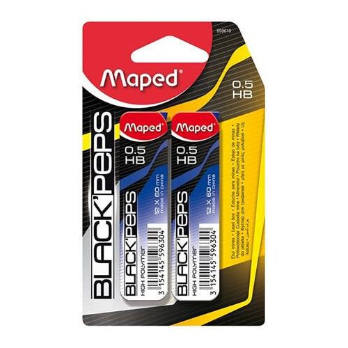 Ironbetét, ironbél 0,5 HB, 2x12 db, Maped Black Peps