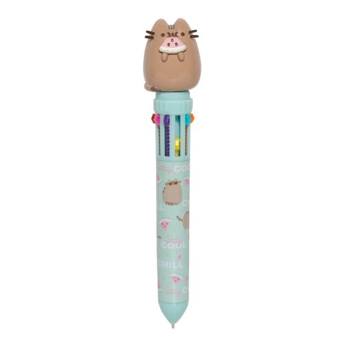 Pusheen cicás golyóstoll, 10 színű, Pusheen figurával, Foodie Collection