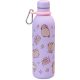 Pusheen cicás kulacs, fém, 500ml, Moments, lila