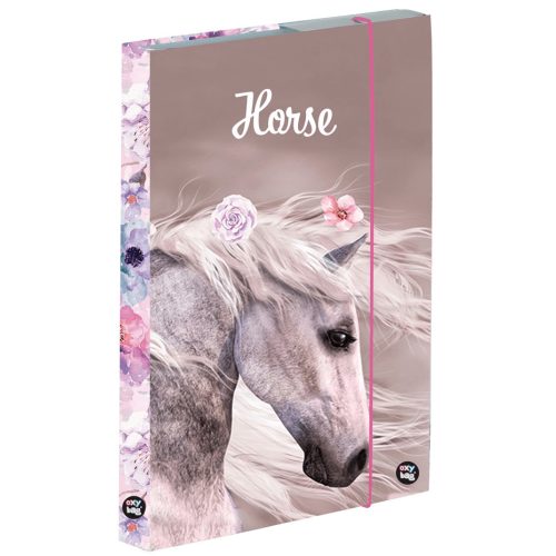 Lovas füzetbox A/4, jumbo, Horse Romantic, fehér ló