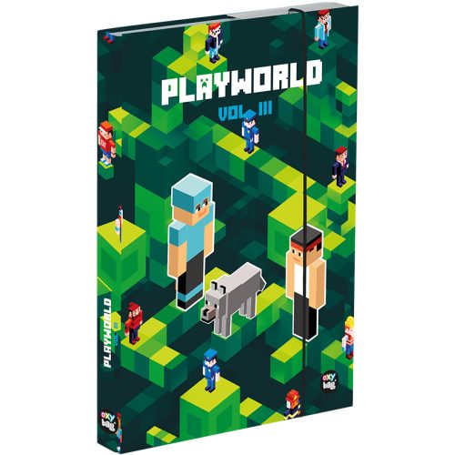 Minecraft mintás füzetbox A/4, playworld III.