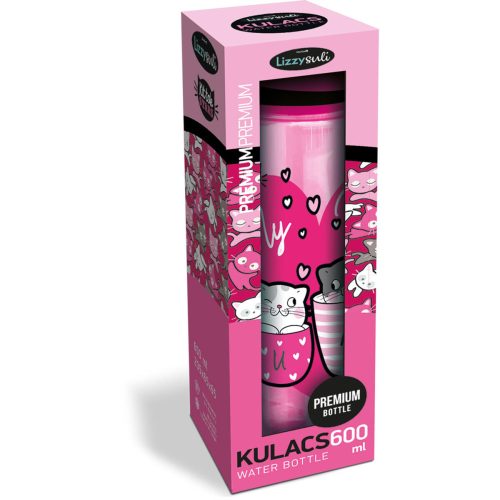 Kit Tok, Heart Kitty kulacs, 600 ml, prémium, cicás