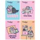 Pusheen cicás tűzött füzet A/5, vonalas, 32 lap